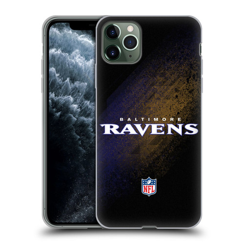 NFL Baltimore Ravens Logo Blur Soft Gel Case for Apple iPhone 11 Pro Max