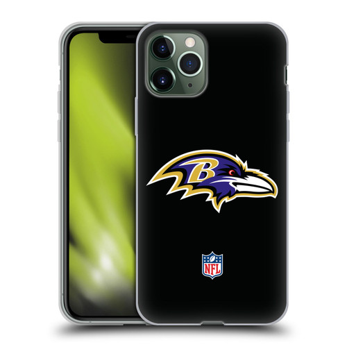 NFL Baltimore Ravens Logo Plain Soft Gel Case for Apple iPhone 11 Pro