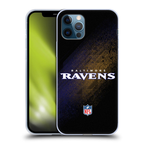 NFL Baltimore Ravens Logo Blur Soft Gel Case for Apple iPhone 12 / iPhone 12 Pro