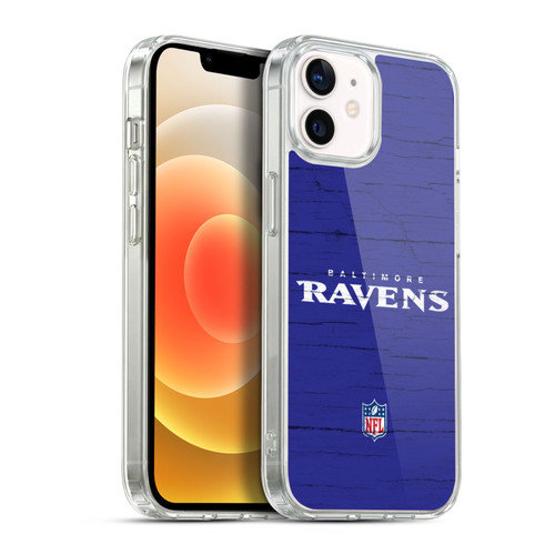 NFL Baltimore Ravens Logo Distressed Look Soft Gel Case for Apple iPhone 12 / iPhone 12 Pro & MagSafe