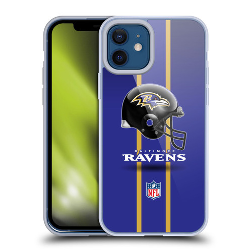 NFL Baltimore Ravens Logo Helmet Soft Gel Case for Apple iPhone 12 / iPhone 12 Pro