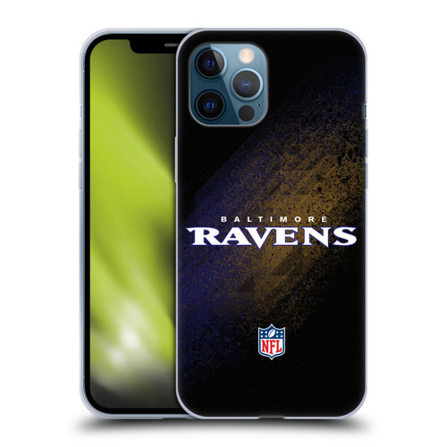 NFL Baltimore Ravens Logo Blur Soft Gel Case for Apple iPhone 12 Pro Max