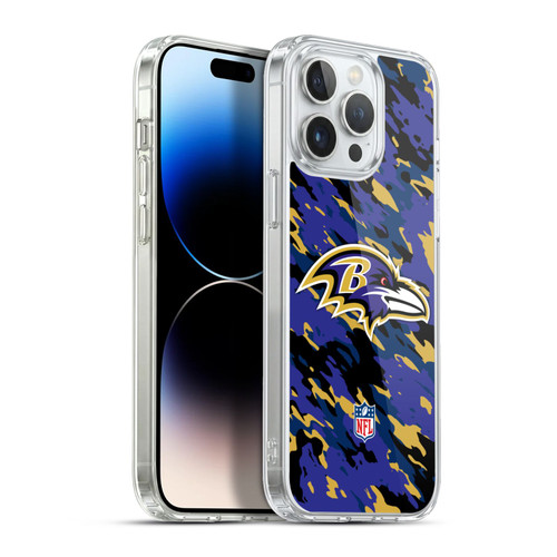 NFL Baltimore Ravens Logo Camou Soft Gel Case for Apple iPhone 13 Pro Max