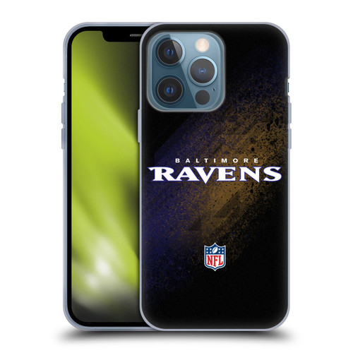 NFL Baltimore Ravens Logo Blur Soft Gel Case for Apple iPhone 13 Pro
