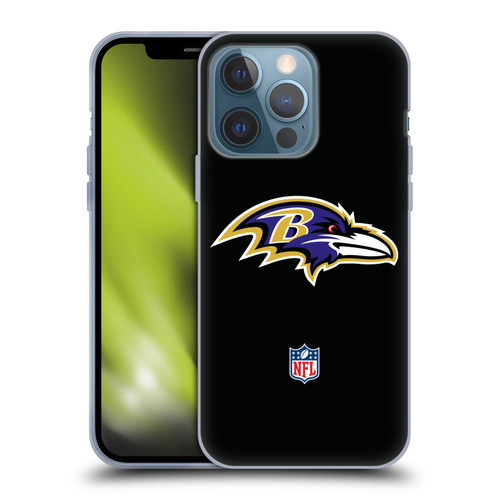 NFL Baltimore Ravens Logo Plain Soft Gel Case for Apple iPhone 13 Pro