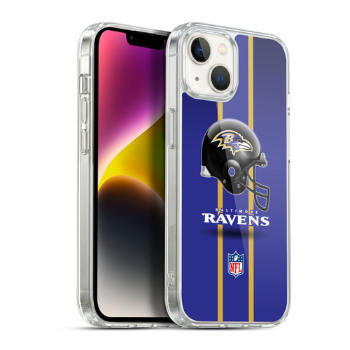 NFL Baltimore Ravens Logo Helmet Soft Gel Case for Apple iPhone 14 Plus