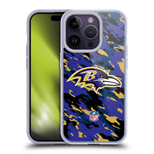 NFL Baltimore Ravens Logo Camou Soft Gel Case for Apple iPhone 14 Pro NFL Baltimore Ravens Logo Camou Soft Gel Case for Apple iPhone 14 Pro
