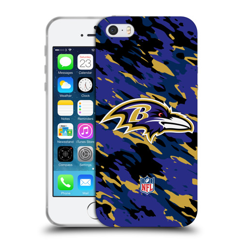 NFL Baltimore Ravens Logo Camou Soft Gel Case for Apple iPhone 5 / 5s / iPhone SE 2016