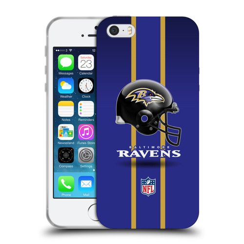 NFL Baltimore Ravens Logo Helmet Soft Gel Case for Apple iPhone 5 / 5s / iPhone SE 2016