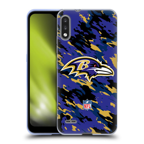 NFL Baltimore Ravens Logo Camou Soft Gel Case for LG K22