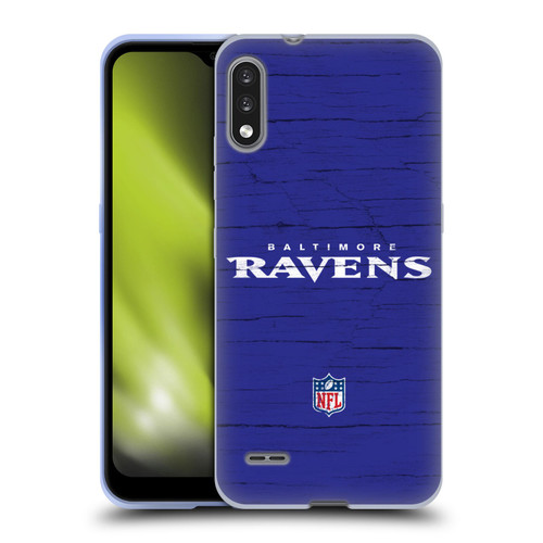 NFL Baltimore Ravens Logo Distressed Look Soft Gel Case for LG K22