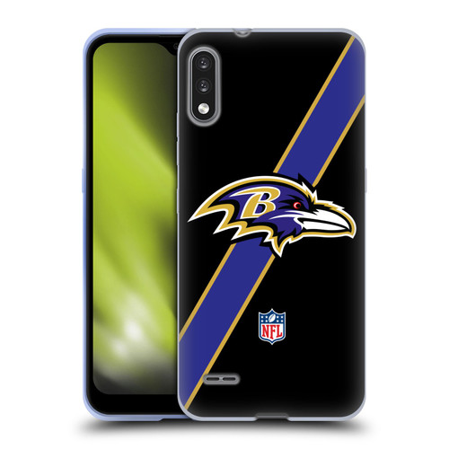 NFL Baltimore Ravens Logo Stripes Soft Gel Case for LG K22