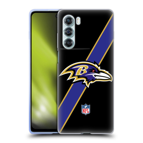 NFL Baltimore Ravens Logo Stripes Soft Gel Case for Motorola Edge S30 / Moto G200 5G
