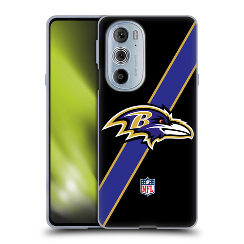 NFL Baltimore Ravens Logo Stripes Soft Gel Case for Motorola Edge X30
