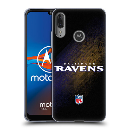 NFL Baltimore Ravens Logo Blur Soft Gel Case for Motorola Moto E6 Plus