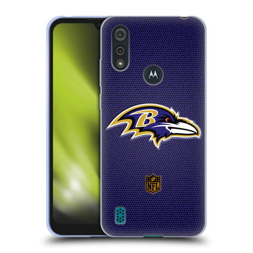 NFL Baltimore Ravens Logo Football Soft Gel Case for Motorola Moto E6s (2020)