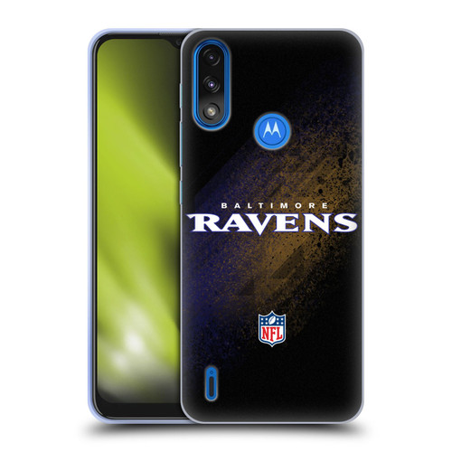 NFL Baltimore Ravens Logo Blur Soft Gel Case for Motorola Moto E7 Power / Moto E7i Power