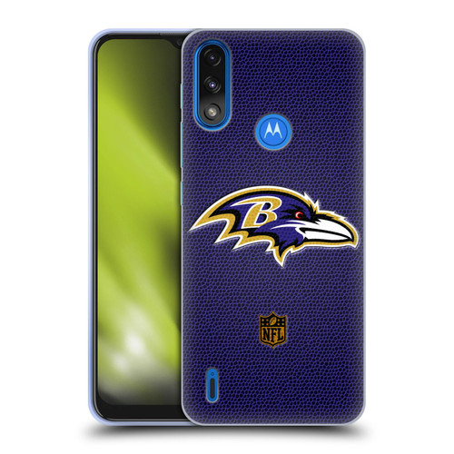 NFL Baltimore Ravens Logo Football Soft Gel Case for Motorola Moto E7 Power / Moto E7i Power