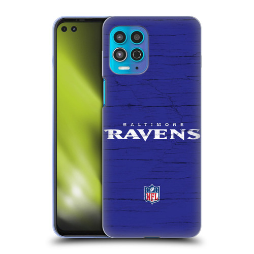 NFL Baltimore Ravens Logo Distressed Look Soft Gel Case for Motorola Moto G100