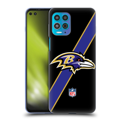 NFL Baltimore Ravens Logo Stripes Soft Gel Case for Motorola Moto G100