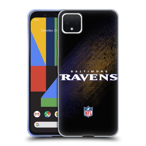 NFL Baltimore Ravens Logo Blur Soft Gel Case for Google Pixel 4 XL