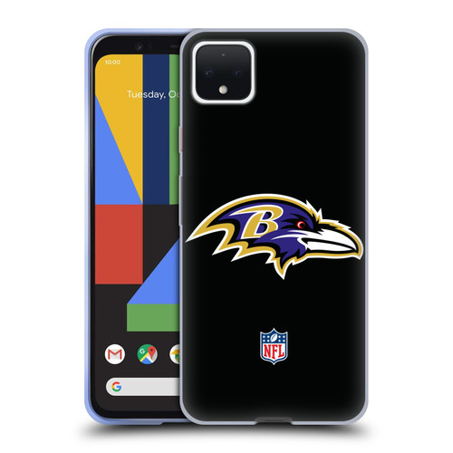 NFL Baltimore Ravens Logo Plain Soft Gel Case for Google Pixel 4 XL
