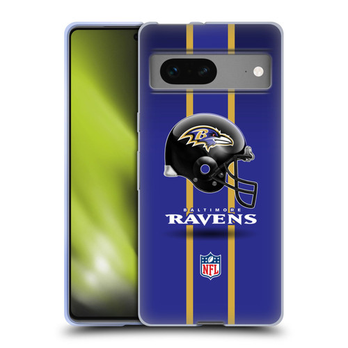 NFL Baltimore Ravens Logo Helmet Soft Gel Case for Google Pixel 7