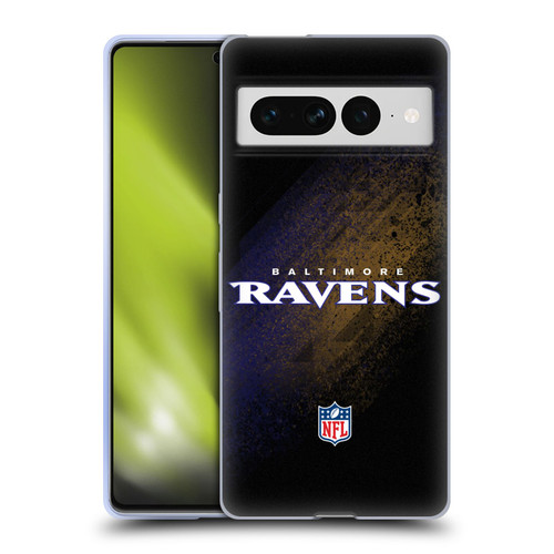 NFL Baltimore Ravens Logo Blur Soft Gel Case for Google Pixel 7 Pro