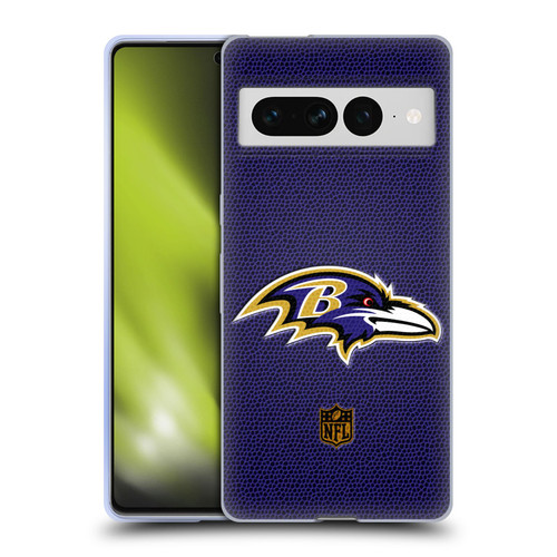 NFL Baltimore Ravens Logo Football Soft Gel Case for Google Pixel 7 Pro