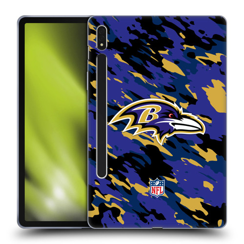 NFL Baltimore Ravens Logo Camou Soft Gel Case for Samsung Galaxy Tab S8