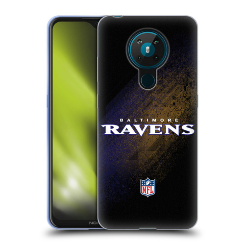 NFL Baltimore Ravens Logo Blur Soft Gel Case for Nokia 5.3