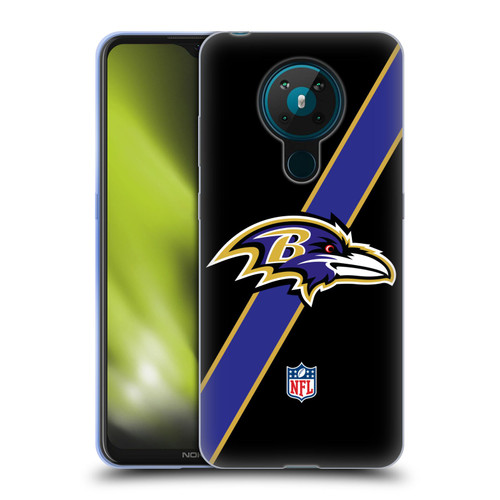NFL Baltimore Ravens Logo Stripes Soft Gel Case for Nokia 5.3