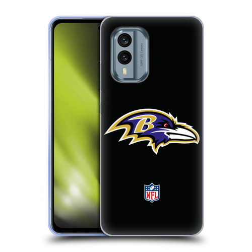 NFL Baltimore Ravens Logo Plain Soft Gel Case for Nokia X30