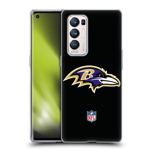 NFL Baltimore Ravens Logo Plain Soft Gel Case for OPPO Find X3 Neo / Reno5 Pro+ 5G