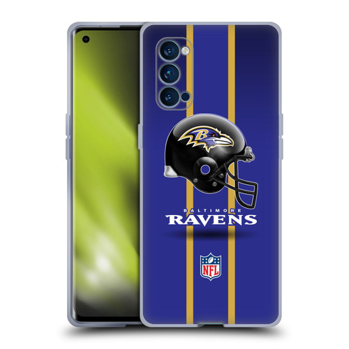NFL Baltimore Ravens Logo Helmet Soft Gel Case for OPPO Reno 4 Pro 5G