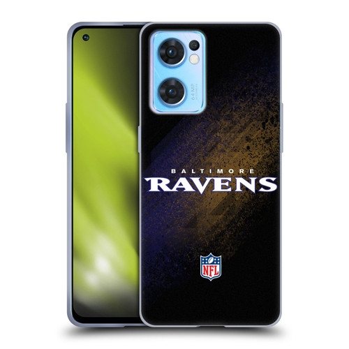 NFL Baltimore Ravens Logo Blur Soft Gel Case for OPPO Reno7 5G / Find X5 Lite