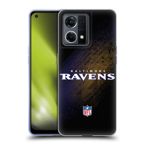 NFL Baltimore Ravens Logo Blur Soft Gel Case for OPPO Reno8 4G