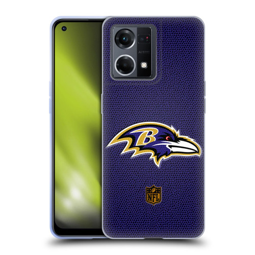 NFL Baltimore Ravens Logo Football Soft Gel Case for OPPO Reno8 4G