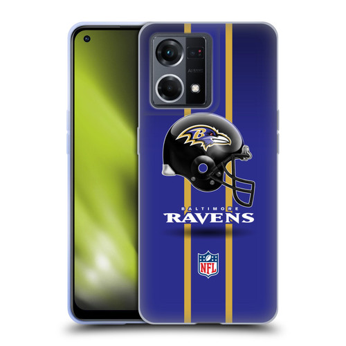 NFL Baltimore Ravens Logo Helmet Soft Gel Case for OPPO Reno8 4G