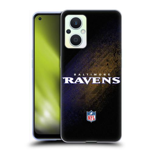 NFL Baltimore Ravens Logo Blur Soft Gel Case for OPPO Reno8 Lite