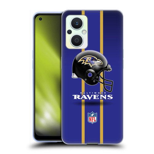 NFL Baltimore Ravens Logo Helmet Soft Gel Case for OPPO Reno8 Lite