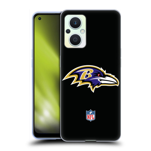 NFL Baltimore Ravens Logo Plain Soft Gel Case for OPPO Reno8 Lite