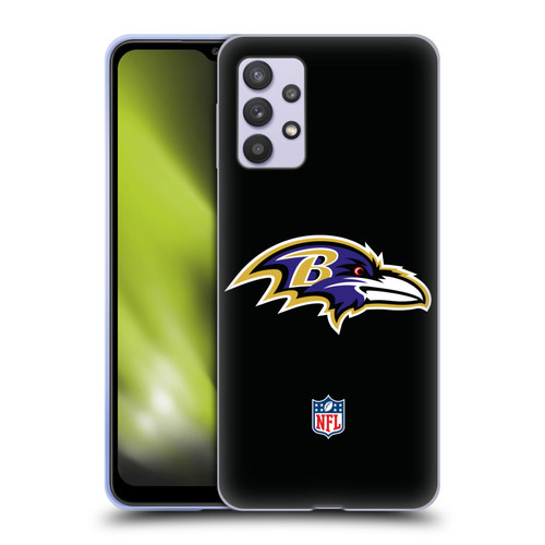 NFL Baltimore Ravens Logo Plain Soft Gel Case for Samsung Galaxy A32 5G / M32 5G (2021)