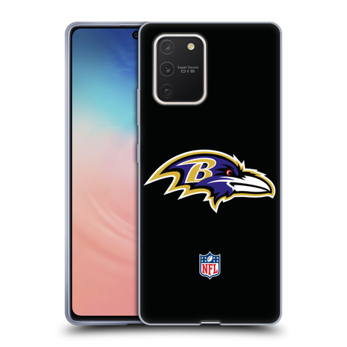 NFL Baltimore Ravens Logo Plain Soft Gel Case for Samsung Galaxy S10 Lite