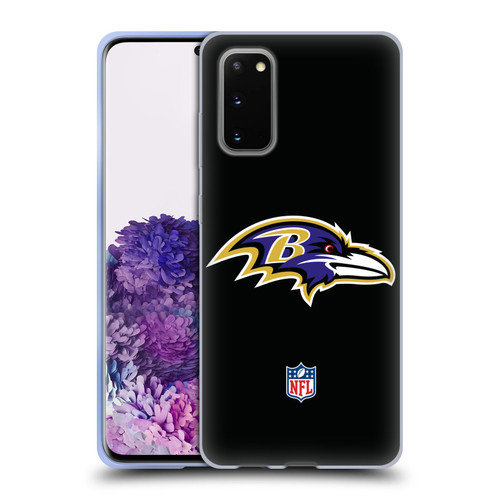 NFL Baltimore Ravens Logo Plain Soft Gel Case for Samsung Galaxy S20 / S20 5G