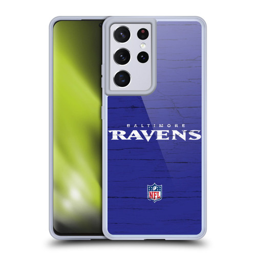 NFL Baltimore Ravens Logo Distressed Look Soft Gel Case for Samsung Galaxy S21 Ultra 5G