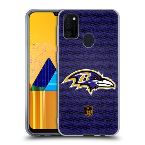 NFL Baltimore Ravens Logo Football Soft Gel Case for Samsung Galaxy M30s (2019)/M21 (2020)