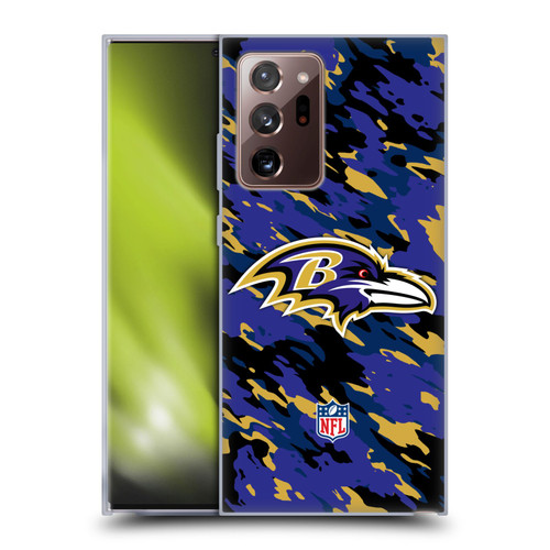 NFL Baltimore Ravens Logo Camou Soft Gel Case for Samsung Galaxy Note20 Ultra / 5G