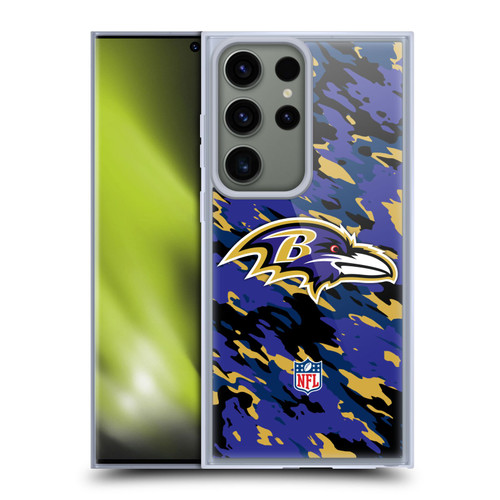 NFL Baltimore Ravens Logo Camou Soft Gel Case for Samsung Galaxy S23 Ultra 5G