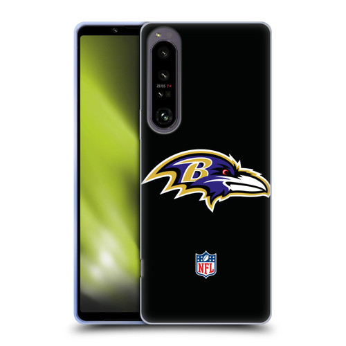 NFL Baltimore Ravens Logo Plain Soft Gel Case for Sony Xperia 1 IV